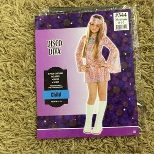 Disco Diva Halloween costume. Hold size 8-10